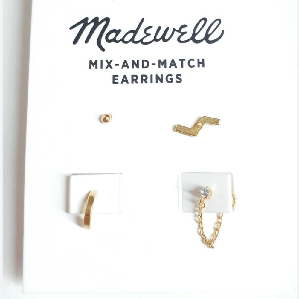 🆕 Madewell Mix and Match Post Earring Set Brand New